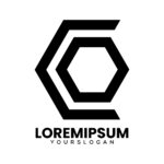 letter c o icon abstract logo design